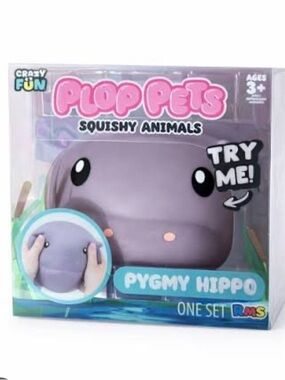 Plop Pets Squishy Animals, PYGMY Hippo 🦛